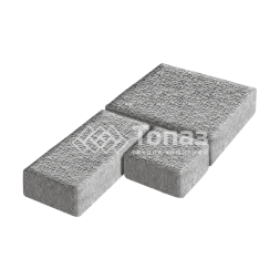 Тротуарная плитка Рубико, серо-белая с гранитной крошкой, 4 см