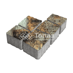 Тротуарная плитка Антик, агат кофейный, 4 см   