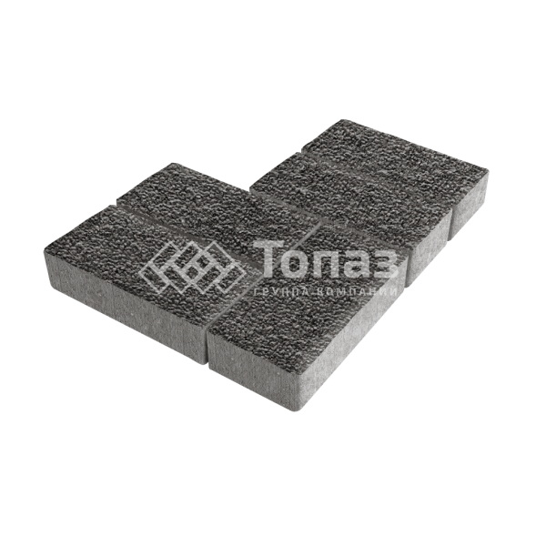 Тротуарная плитка 200х100х40, джафар черный с мраморной крошкой