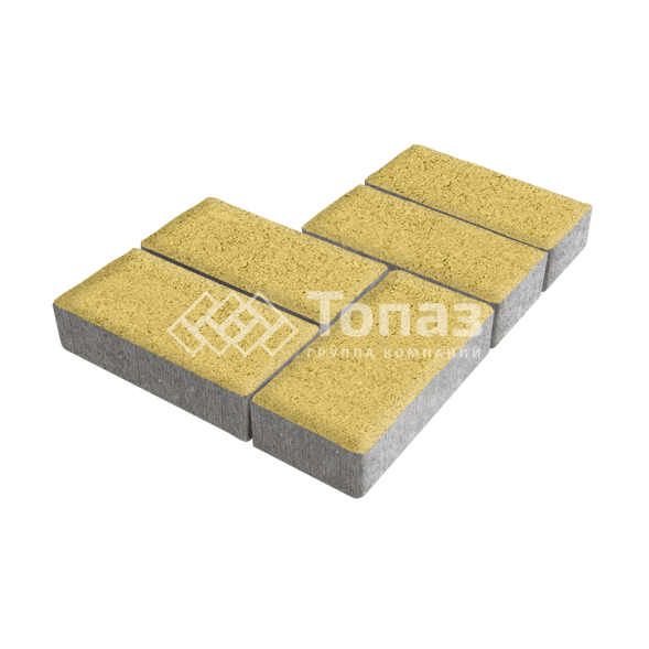 Тротуарная плитка 200х100х80, желтая