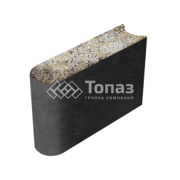 Камень бортовой БРШ 50.20.8, агат желтый на камне, черное основание