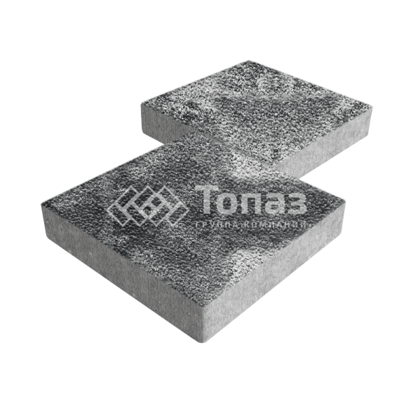 Тротуарная плитка Квадрат 500х500х70, черно-белая с гранитной крошкой 