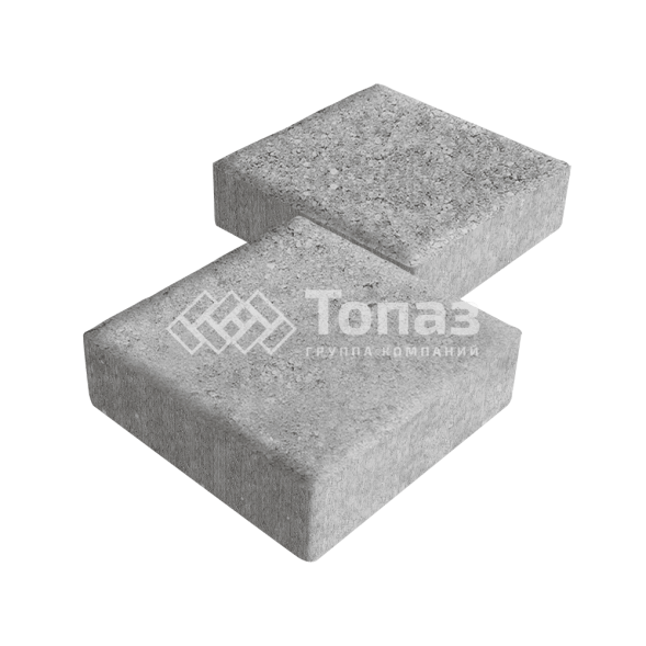 Тротуарная плитка Квадрат 200х200х40, серо-белая