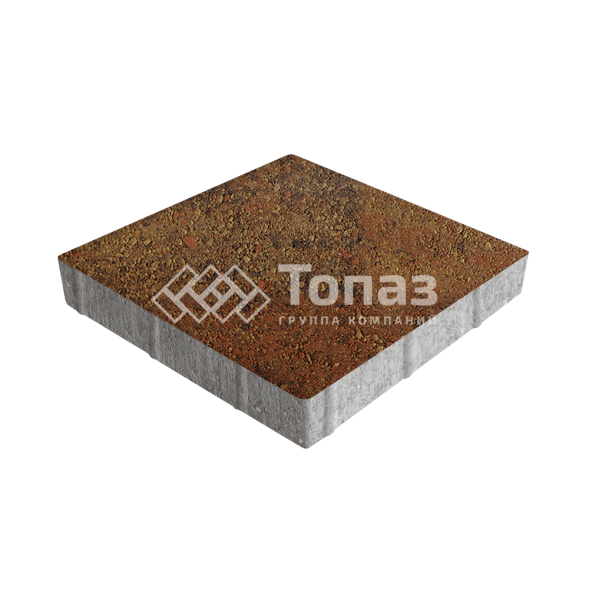 Тротуарная плитка Квадрат 500х500х70, джафар оранжевый