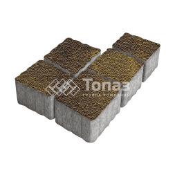 Тротуарная плитка Антик, осень с гранитной крошкой, 4 см