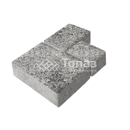 Тротуарная плитка Бергамо, аляска белая с мраморной крошкой, 6 см