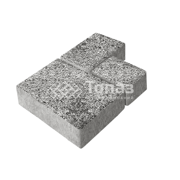 Тротуарная плитка Бергамо, аляска белая с мраморной крошкой, 6 см