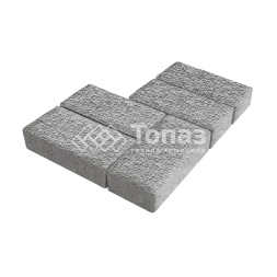 Тротуарная плитка 200х100х80, серо-белая с гранитной крошкой