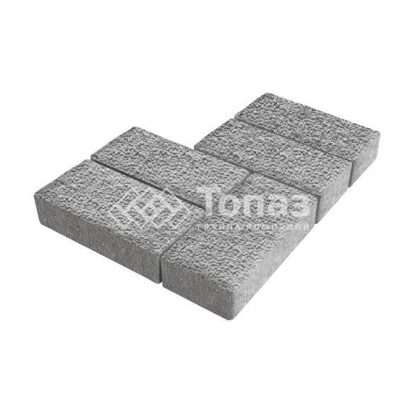 Тротуарная плитка 200х100х80, серо-белая с гранитной крошкой