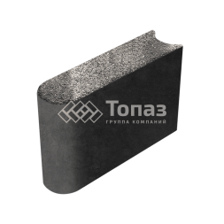 Камень бортовой БРШ 50.20.8, агат коричневый на камне, черное основание