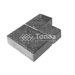 Тротуарная плитка Бергамо, аляска черная с мраморной крошкой, 6 см