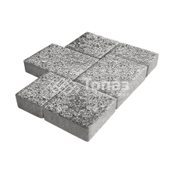 Тротуарная плитка Новый город, аляска белая с мраморной крошкой, 6 см