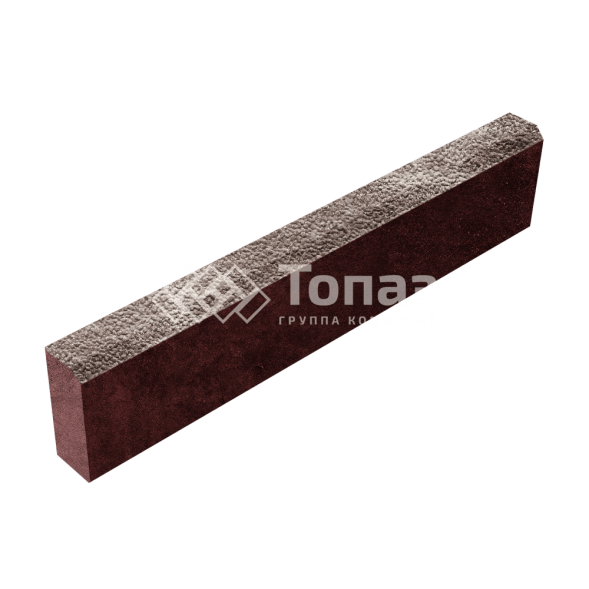 Камень бортовой БР 100.20.8, авантюр с гранитной крошкой, красное основание
