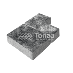 Тротуарная плитка Бергамо, черно-белая с гранитной крошкой, 6 см 