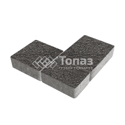 Тротуарная плитка Новый город, черная с гранитной крошкой, 4 см