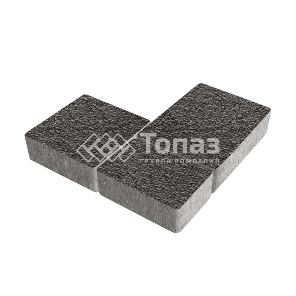 Тротуарная плитка Новый город, черная с гранитной крошкой, 4 см