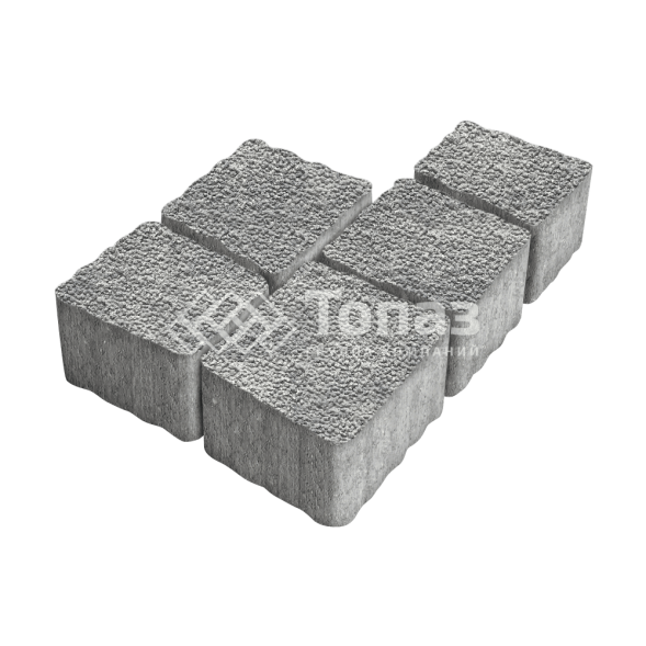 Тротуарная плитка Антик, аква с мраморной крошкой, 4 см