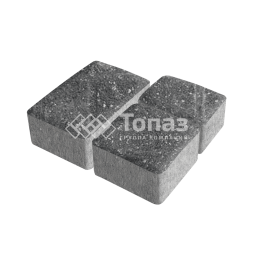 Тротуарная плитка Старый город, аляска черная, 4 см