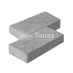 Тротуарная плитка 600х300х60, серо-белая на камне
