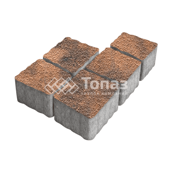 Тротуарная плитка Антик, сомон с гранитной крошкой, 4 см