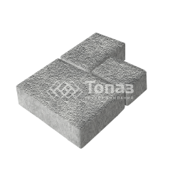 Тротуарная плитка Бергамо, аква с мраморной крошкой, 6 см