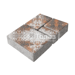 Тротуарная плитка Мюнхен, агат оранжевый, 6 см