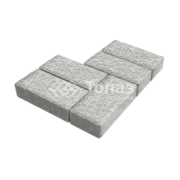 Тротуарная плитка 200х100х40, белая с гранитной крошкой