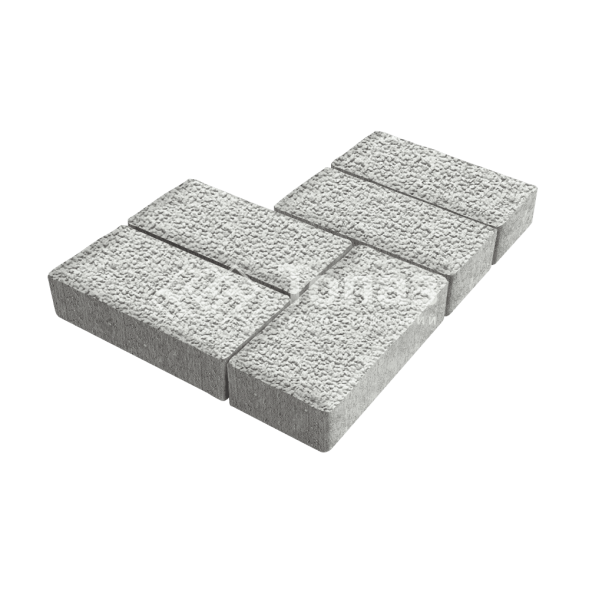 Тротуарная плитка 200х100х40, белая с гранитной крошкой