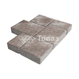 Тротуарная плитка Новый город, авантюр с гранитной крошкой, 4 см