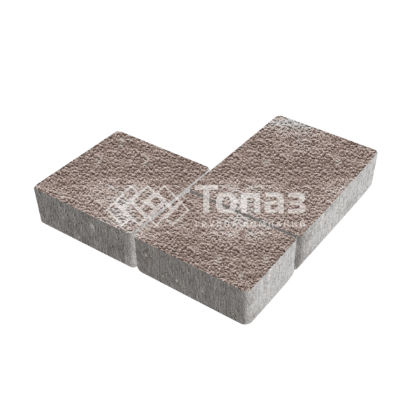 Тротуарная плитка Новый город, авантюр с гранитной крошкой, 4 см