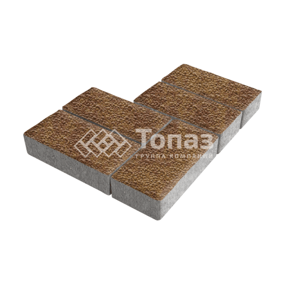 Тротуарная плитка 200х100х40, листопад с мраморной крошкой