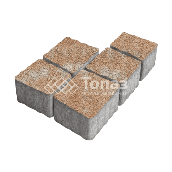 Тротуарная плитка Антик, сансет на камне, 4 см 