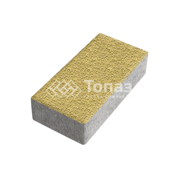 Тротуарная плитка 200х100х40, желтая с гранитной крошкой