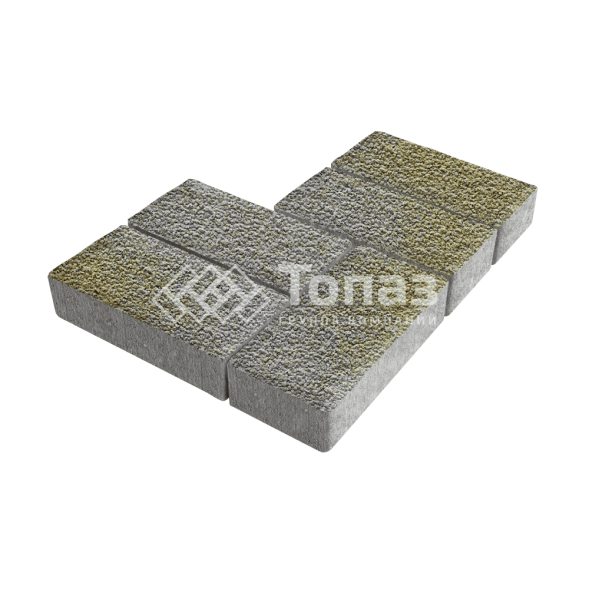 Тротуарная плитка 200х100х40, меланж с мраморной крошкой