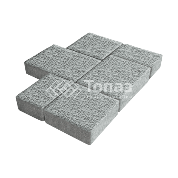 Тротуарная плитка Новый город, серая с гранитной крошкой, 8 см