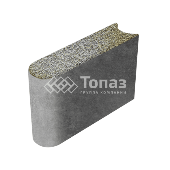 Камень бортовой БРШ 50.20.8, меланж с мраморной крошкой