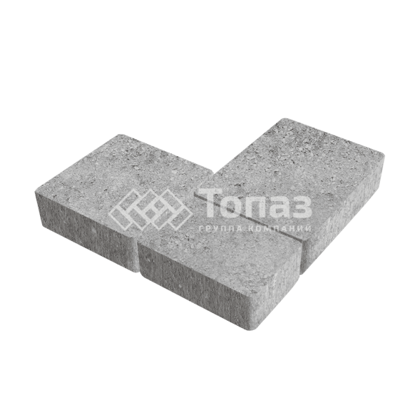 Тротуарная плитка Новый город, серо-белая, 6 см