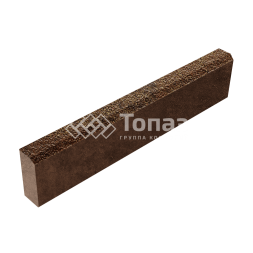 Камень бортовой БР 100.20.8, джафар оранжевый с гранитной крошкой, коричневое основание