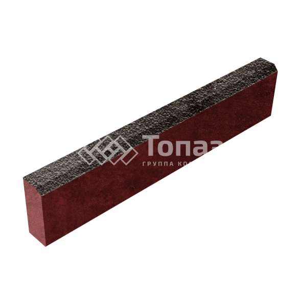 Камень бортовой БР 100.20.8, мокко с гранитной крошкой, красное основание