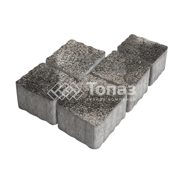 Тротуарная плитка Антик, агат коричневый на камне, 4 см