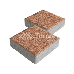 Тротуарная плитка Квадрат 200х200х40, оранжевая с мраморной крошкой