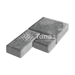 Тротуарная плитка Рубико, антрацит с мраморной крошкой, 6 см