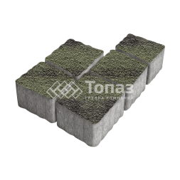 Тротуарная плитка Антик, янтарь с гранитной крошкой, 4 см