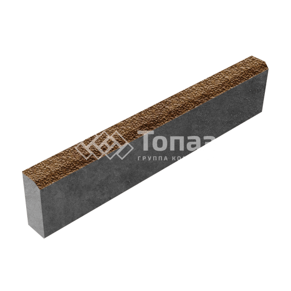 Камень бортовой БР 100.20.8, листопад с мраморной крошкой