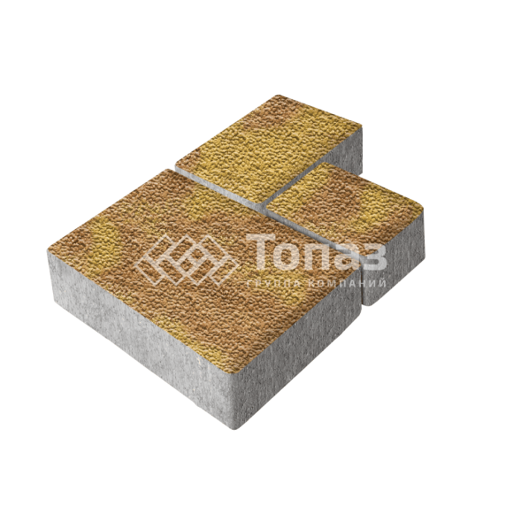 Тротуарная плитка Бергамо, шафран с мраморной крошкой, 6 см  