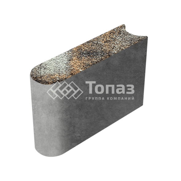 Камень бортовой БРШ 50.20.8, агат кофейный с мраморной крошкой 