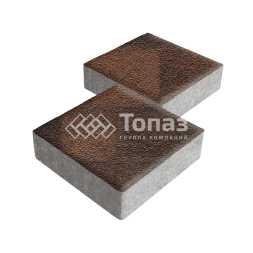 Тротуарная плитка Квадрат 200х200х60, сорренто на камне