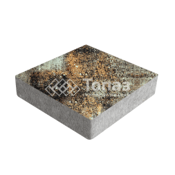 Тротуарная плитка Квадрат 200х200х60, агат кофейный   