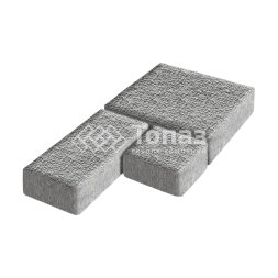 Тротуарная плитка Рубико, серо-белая, 6 см