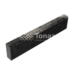 Камень бортовой БР 100.20.8, агат коричневый с гранитной крошкой, черное основание